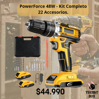 PowerForce 48W - Kit Completo con 22 Accesorios